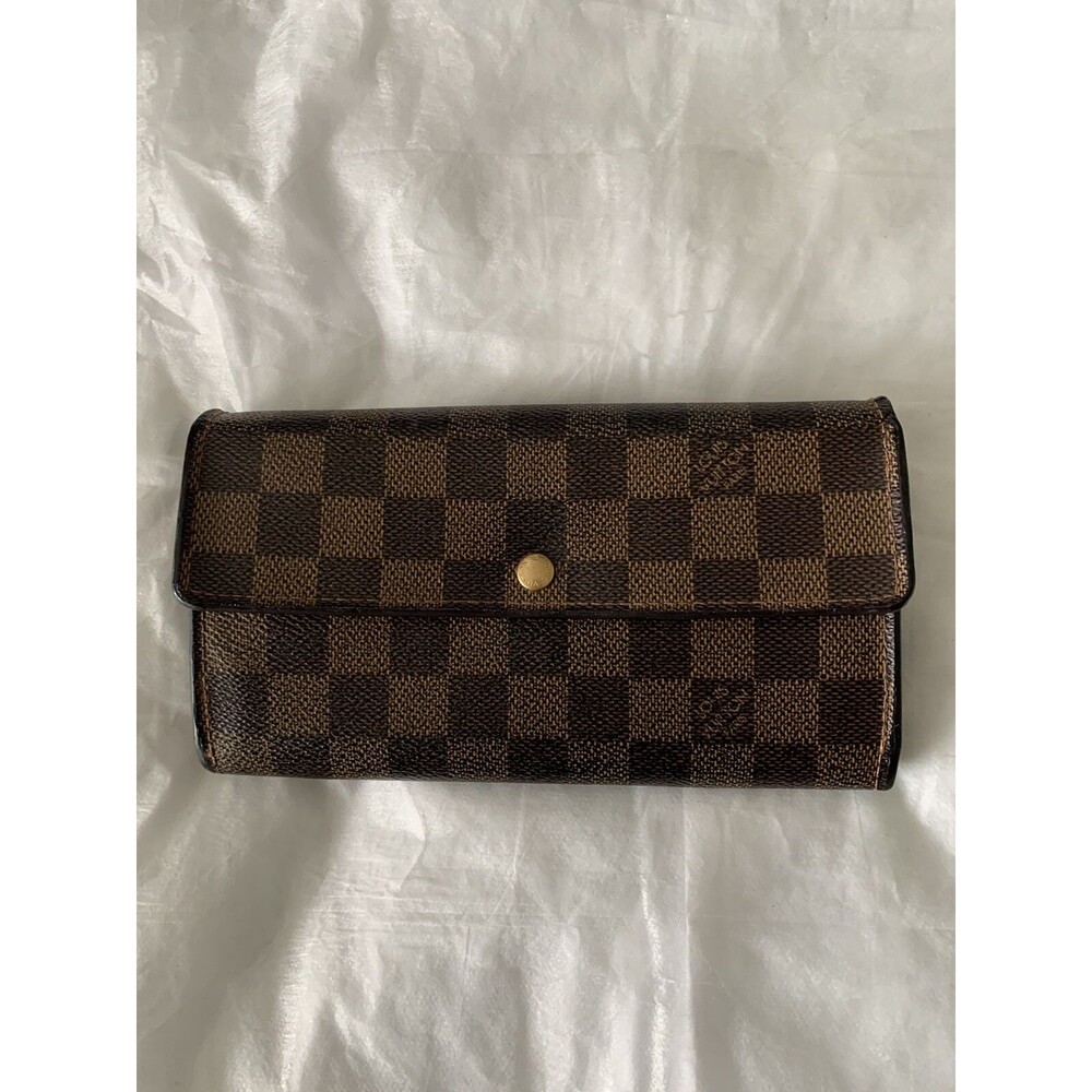 LOUIS VUITTON Portefeuille Sarah Long Wallet N61734 Damier Ebene Used